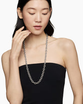 Oval Link Chain Necklace in Sterling Silver, 10mm